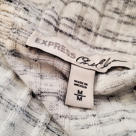 Express One Eleven Grey Draped Top SZ Medium - Picture 5 of 8